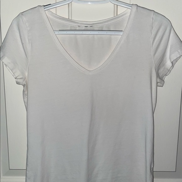 V-Neck White Tee Shirt - Picture 2 of 4